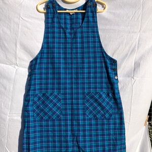 Plaid pinafore dress